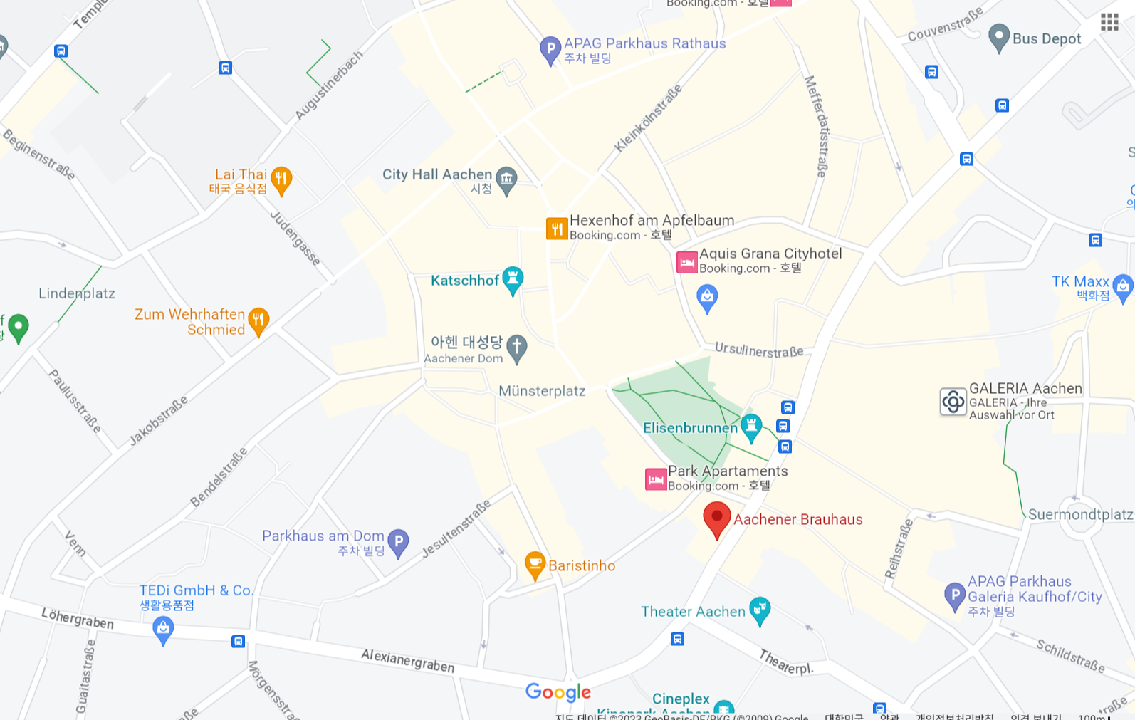 Aachener Brauhaus 위치 지도