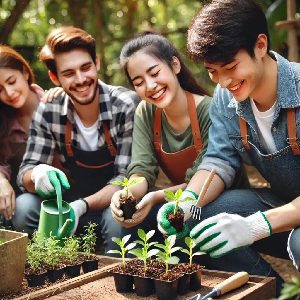 치유농업사 자격증을 준비하는 청년들의 모습