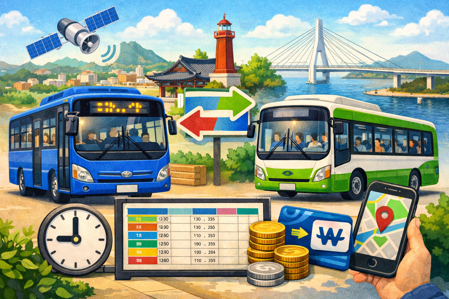 목포 시내버스 시간표, 요금, 환승 제도 완벽 정리! 실시간 확인 방법 관련 사진