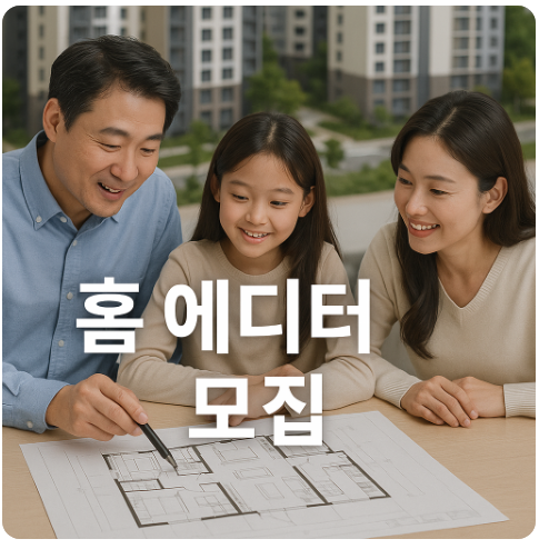 GH 홈 에디터 3기 모집 (공동주택 설계, 아이디어 참여, 주거환경 개선)