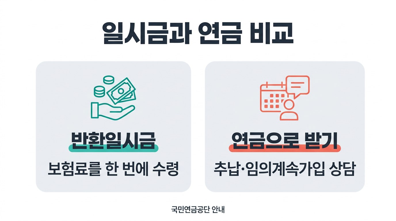 국민연금 국외이주 반환일시금 일시금과 연금 비교