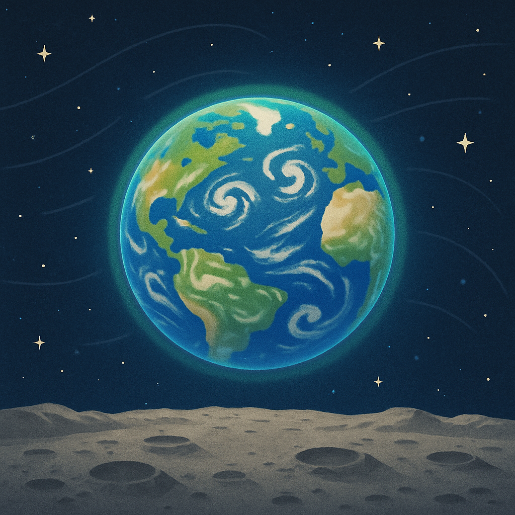 달에서 본 지구: 우주기상학의 관점