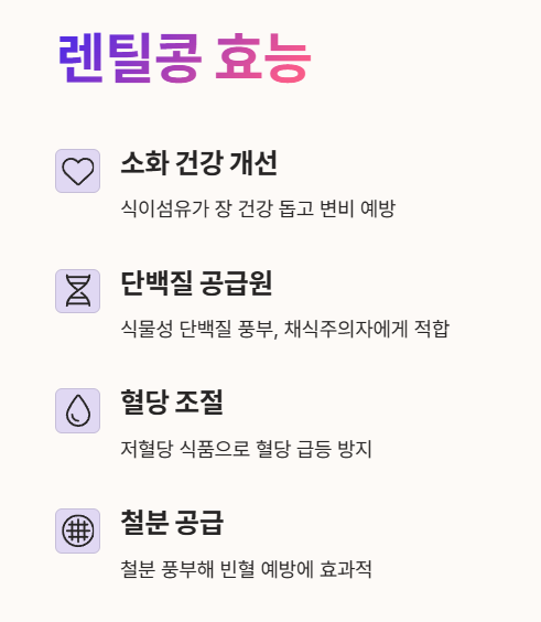 렌틸콩 효능
