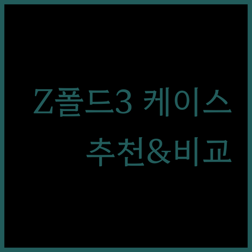 갤럭시 Z 폴드3 케이스 추천 및 비..