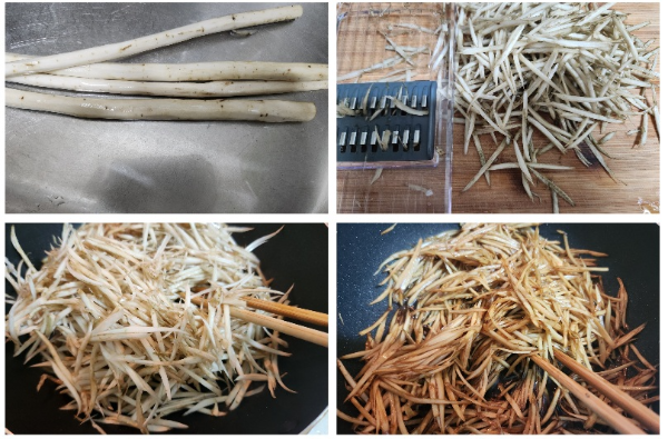 우엉 채 볶는 순서