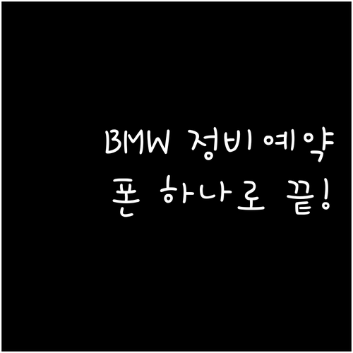 My BMW 앱 활용한 비대면 정비 ..