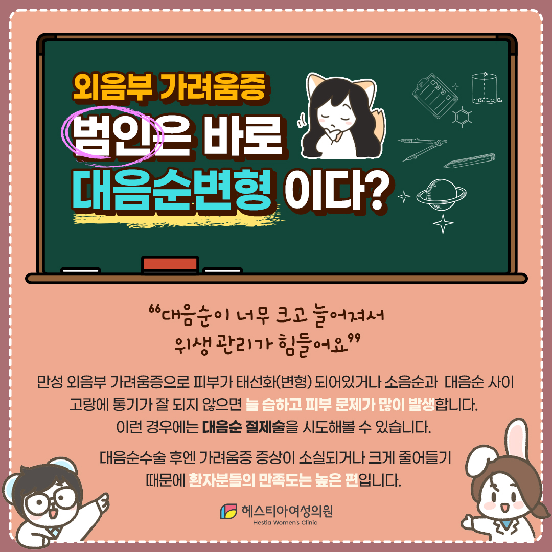 Y존외음부가려움증
대음순변형