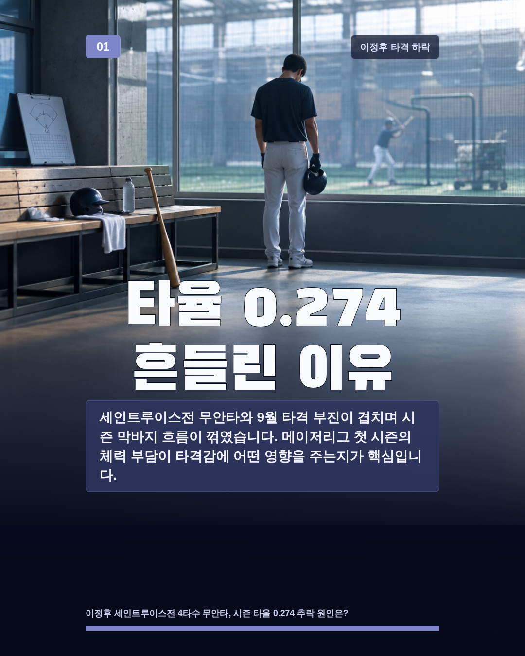 타율 0.274 흔들린 이유