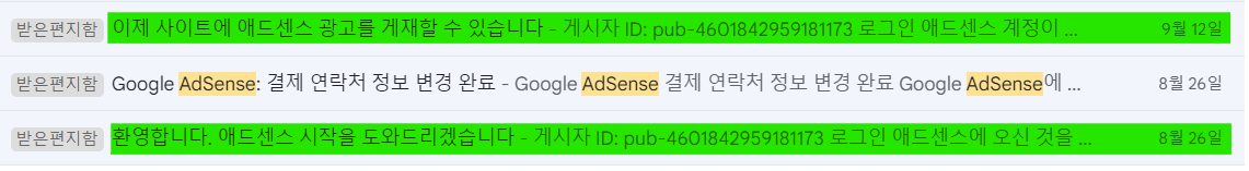 애드센스 신청 후 합격하기까지의 날짜