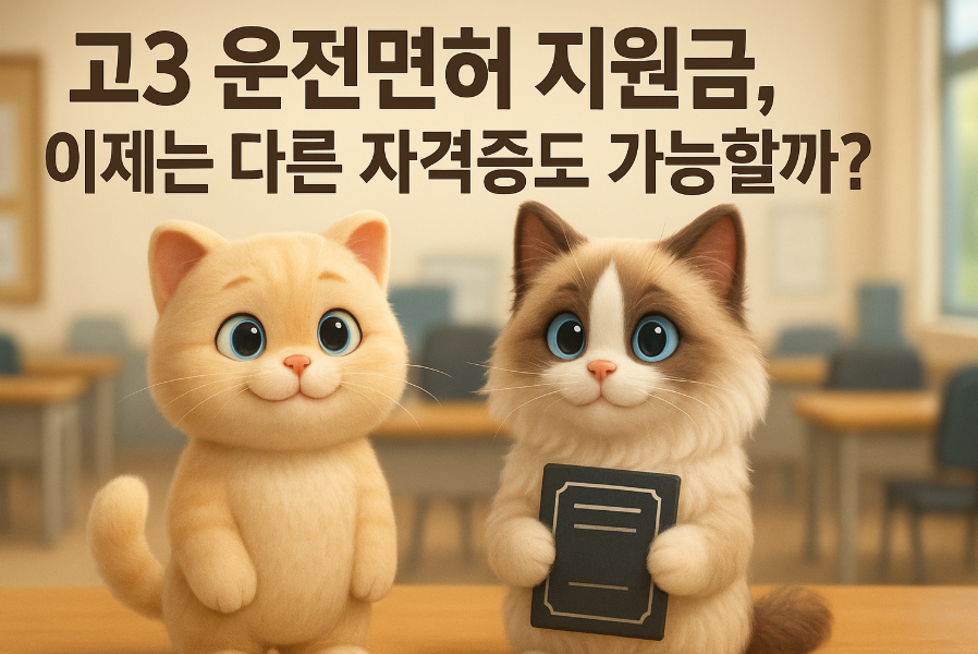 고3 운전면허 지원금, 이제는 다른 자격증도 가능할까?