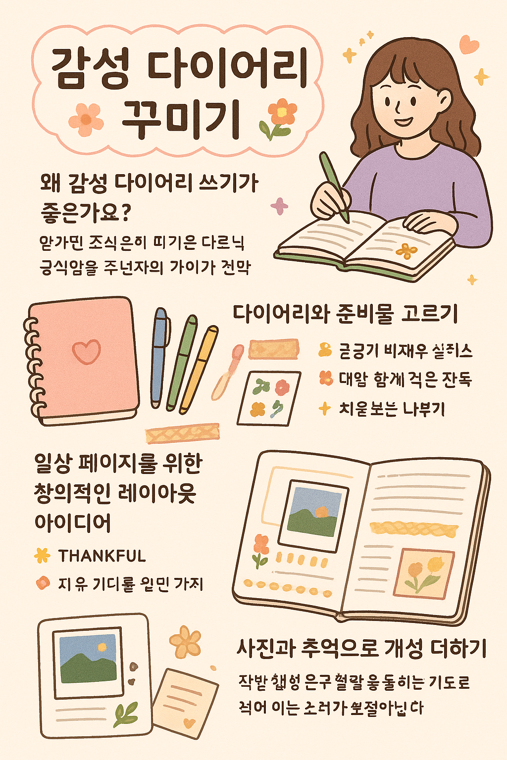 매일 쓰기 좋은 감성 다이어리 꾸미기 팁