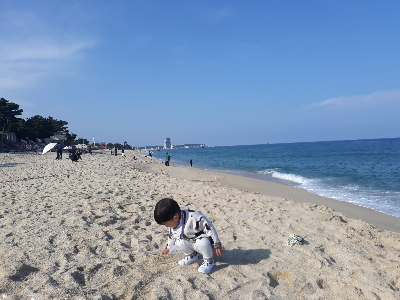 경포대 백사장