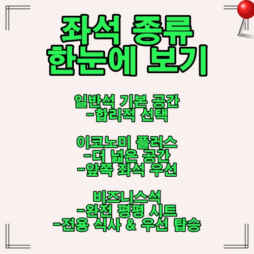 베트남항공 좌석별 특징과 공간 차이를 인포그래픽으로 쉽게 설명