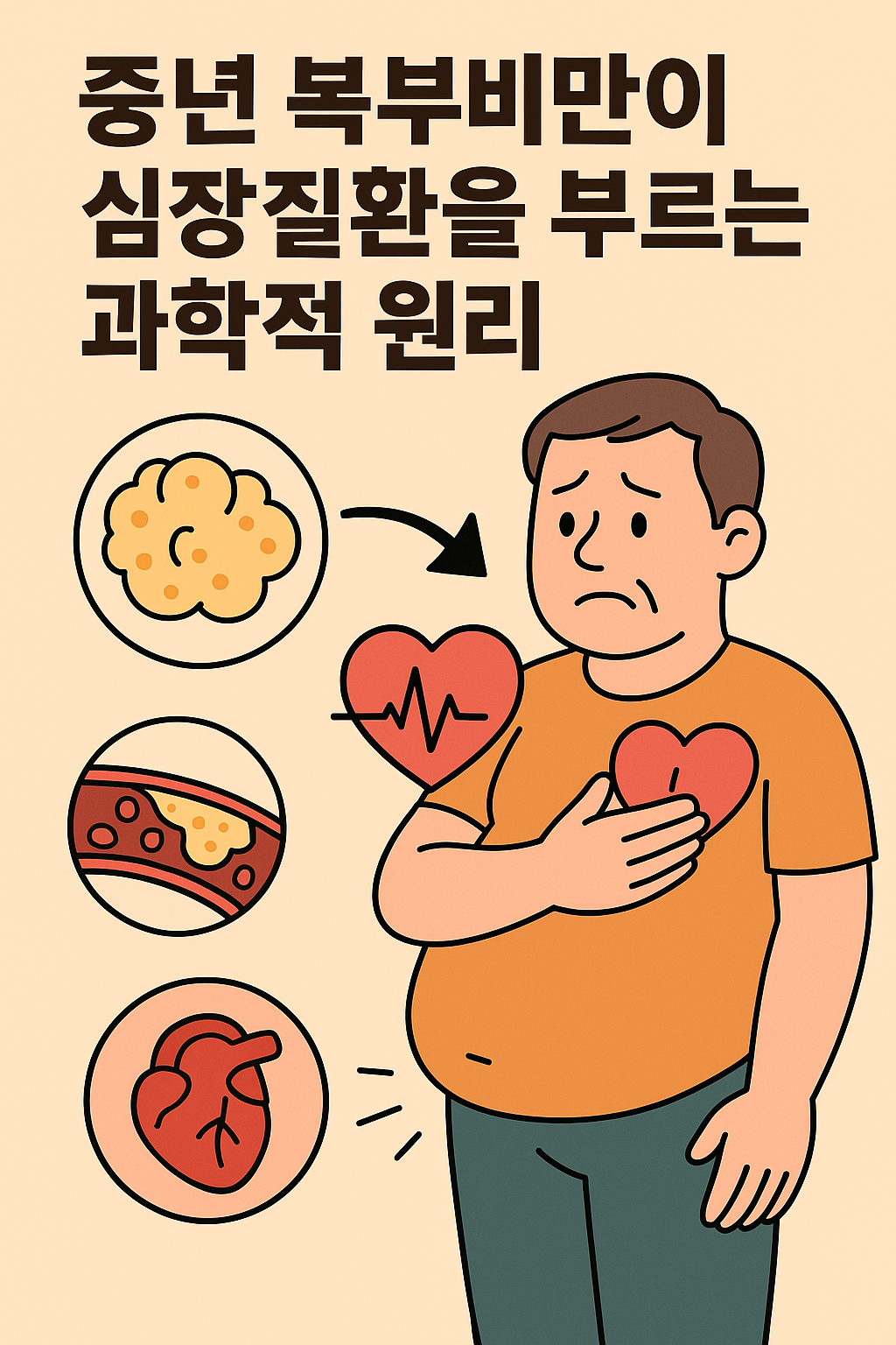 중년 복부비만이 심장질환을 부르는 과학적 원리