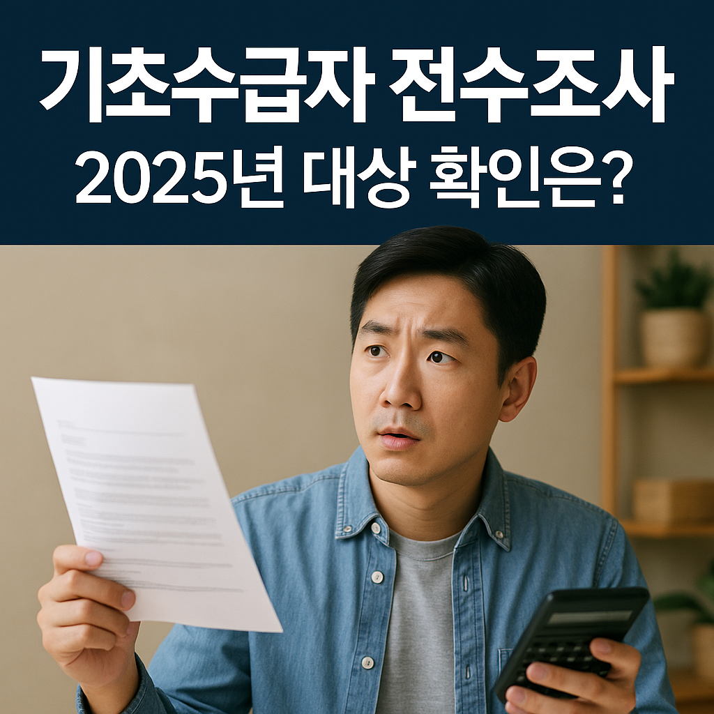 2025년 기초수급자 전수조사 실시