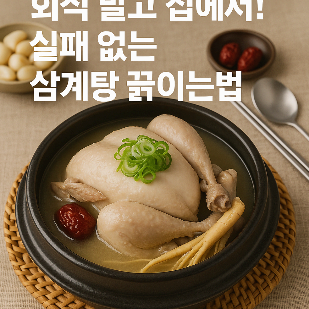 복날 삼계탕, 외식 말고 집에서! 실패 없는 삼계탕 끓이는법 정리
