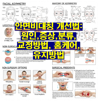 안면비대칭 개선법: 원인,증상,분류,교정방법, 홈케어, 유지방법