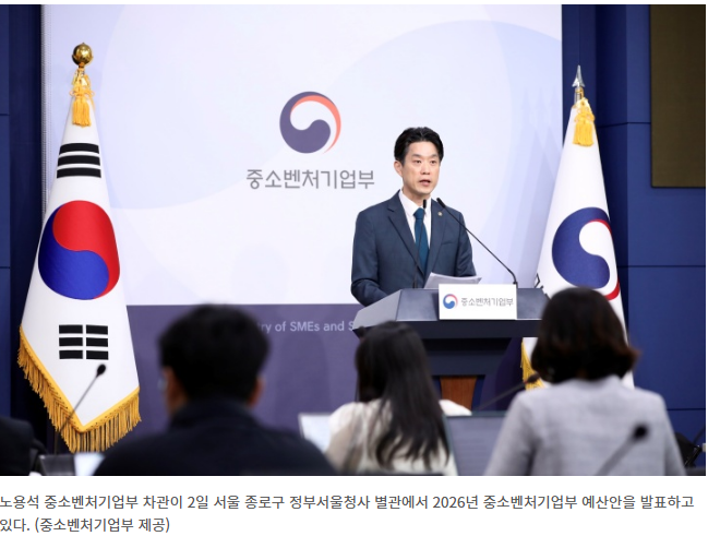 2026 중기부 예산안(혁신&middot;AI&middot;소상공인 중심)