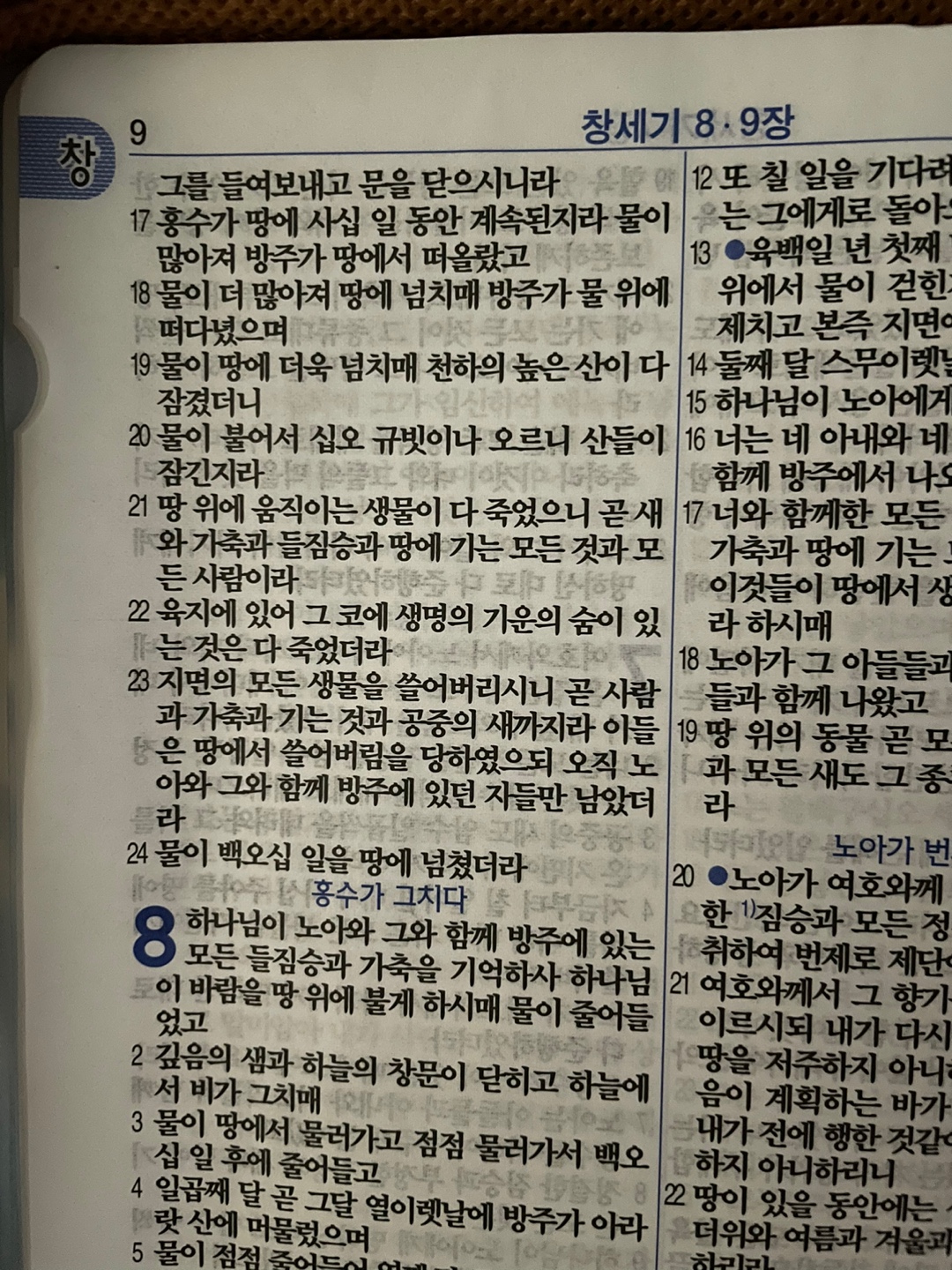 창세기7장 17절에서24절
