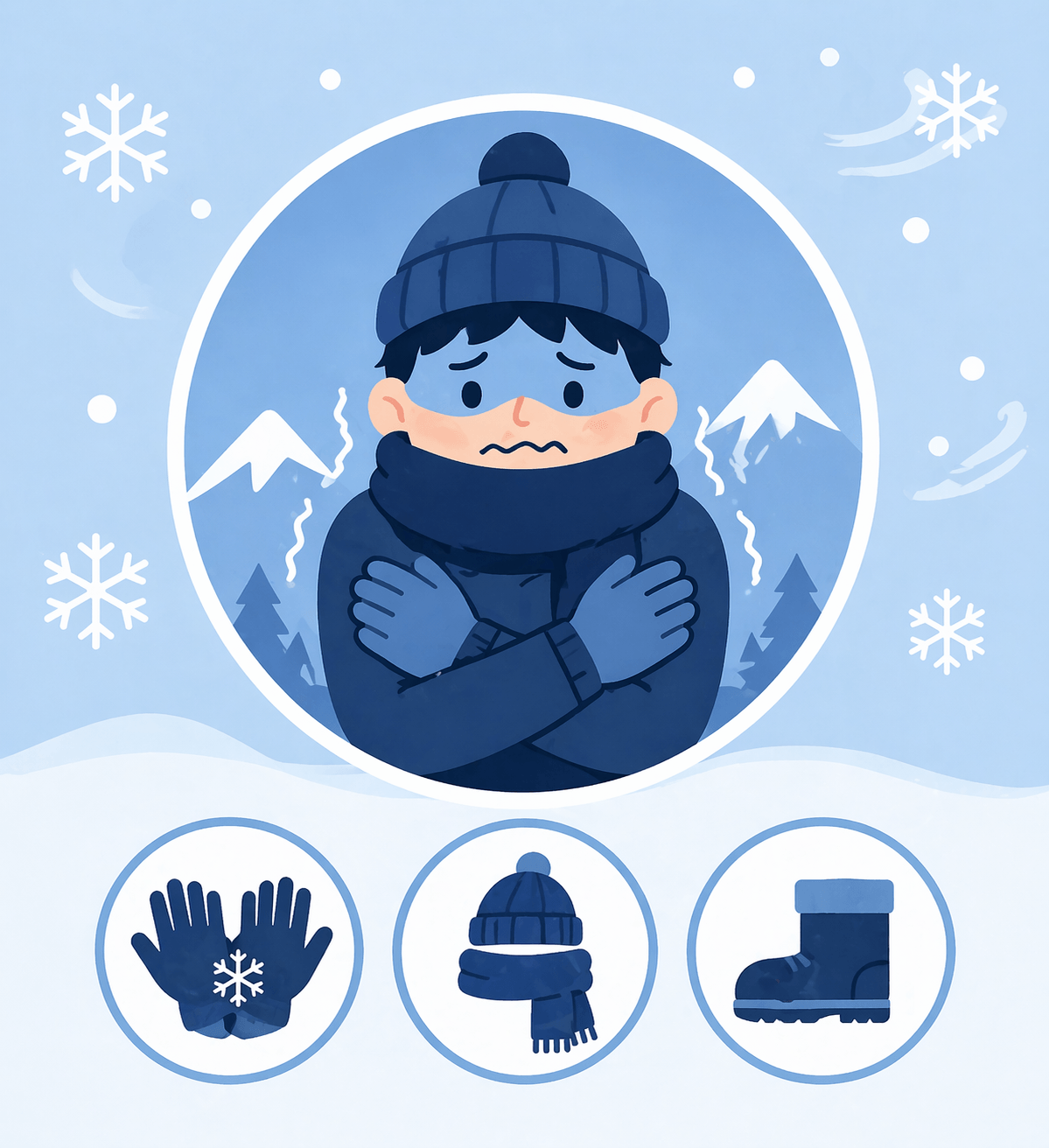 동상 주의 포스터