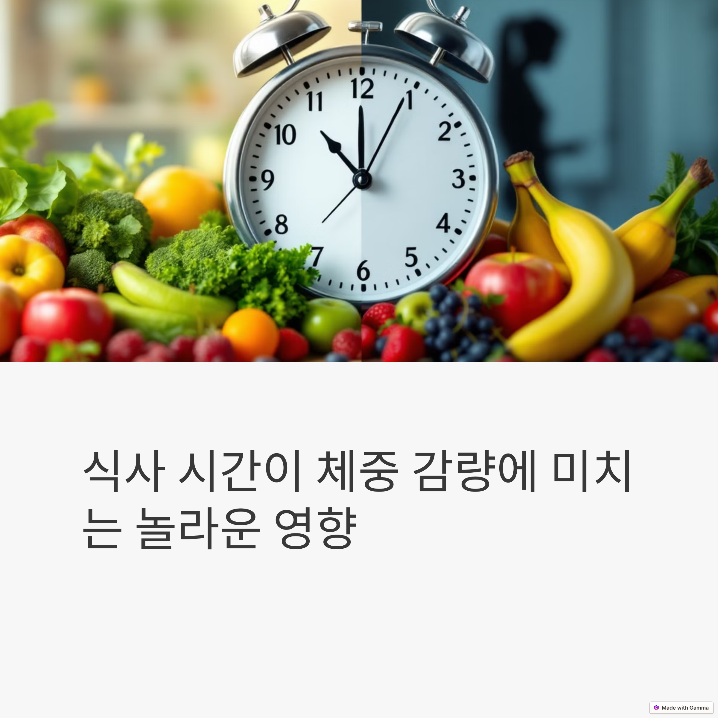 식사시간이 체중 감량에 미치는 영향