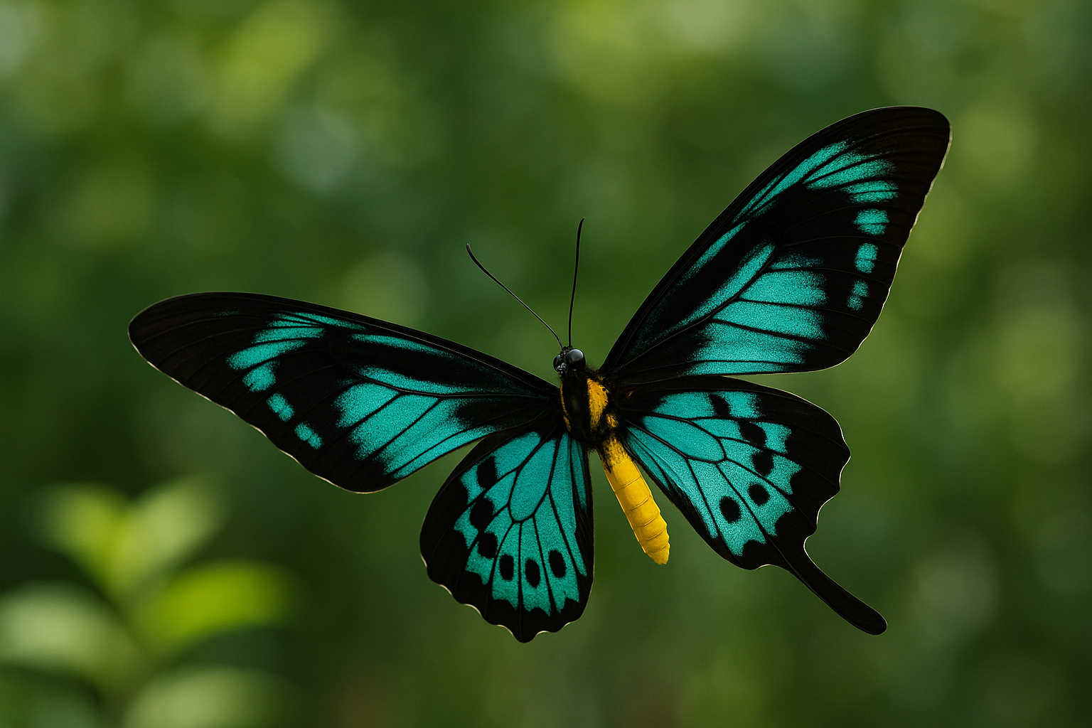 희귀 나비 중 하나인 퀸 알렉산드라 버드윙의 사진