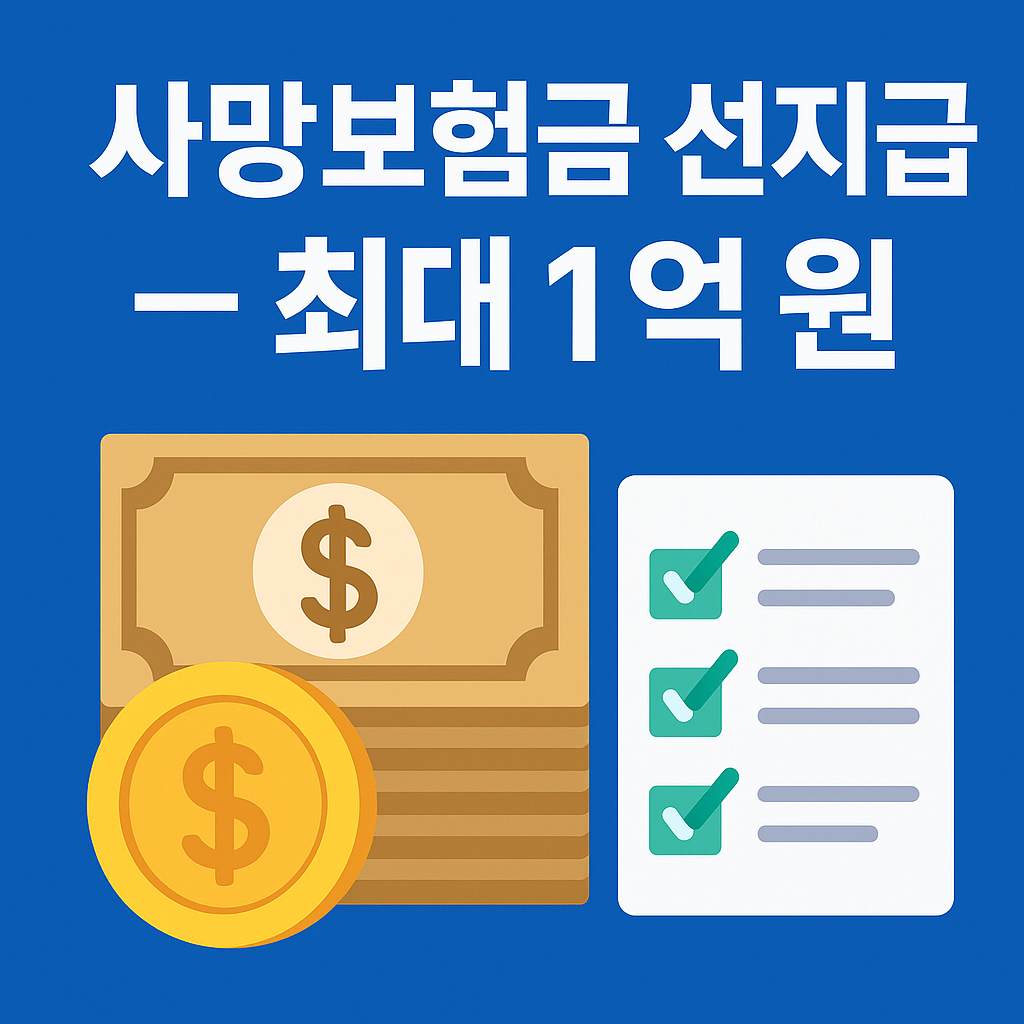 &ldquo;사망보험금 선지급 제도 &mdash; 최대 1억 원까지 미리 받는 방법&rdquo;