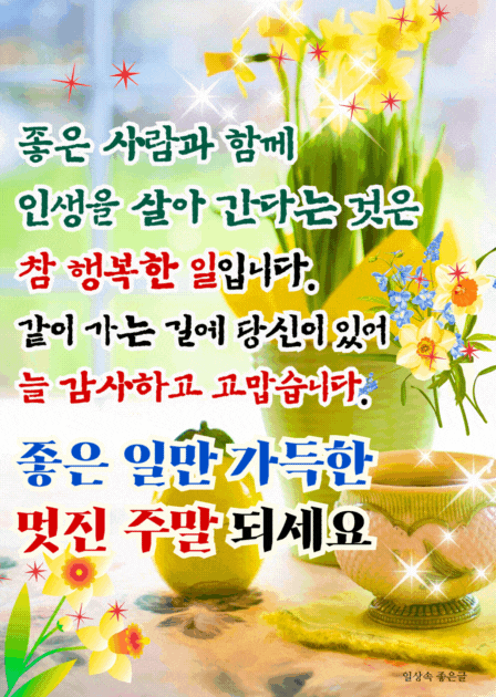 우정과 따뜻한 마음을 담은 힐링 주말 이미지