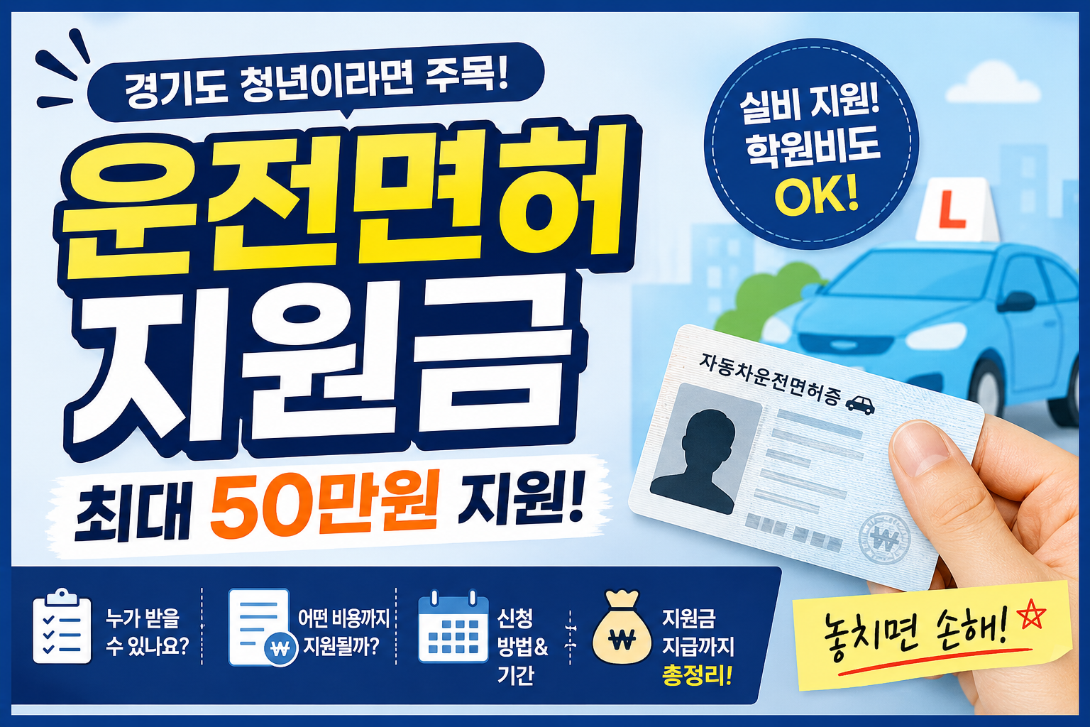 경기도-청년 운전 면허 지원금-신청방법