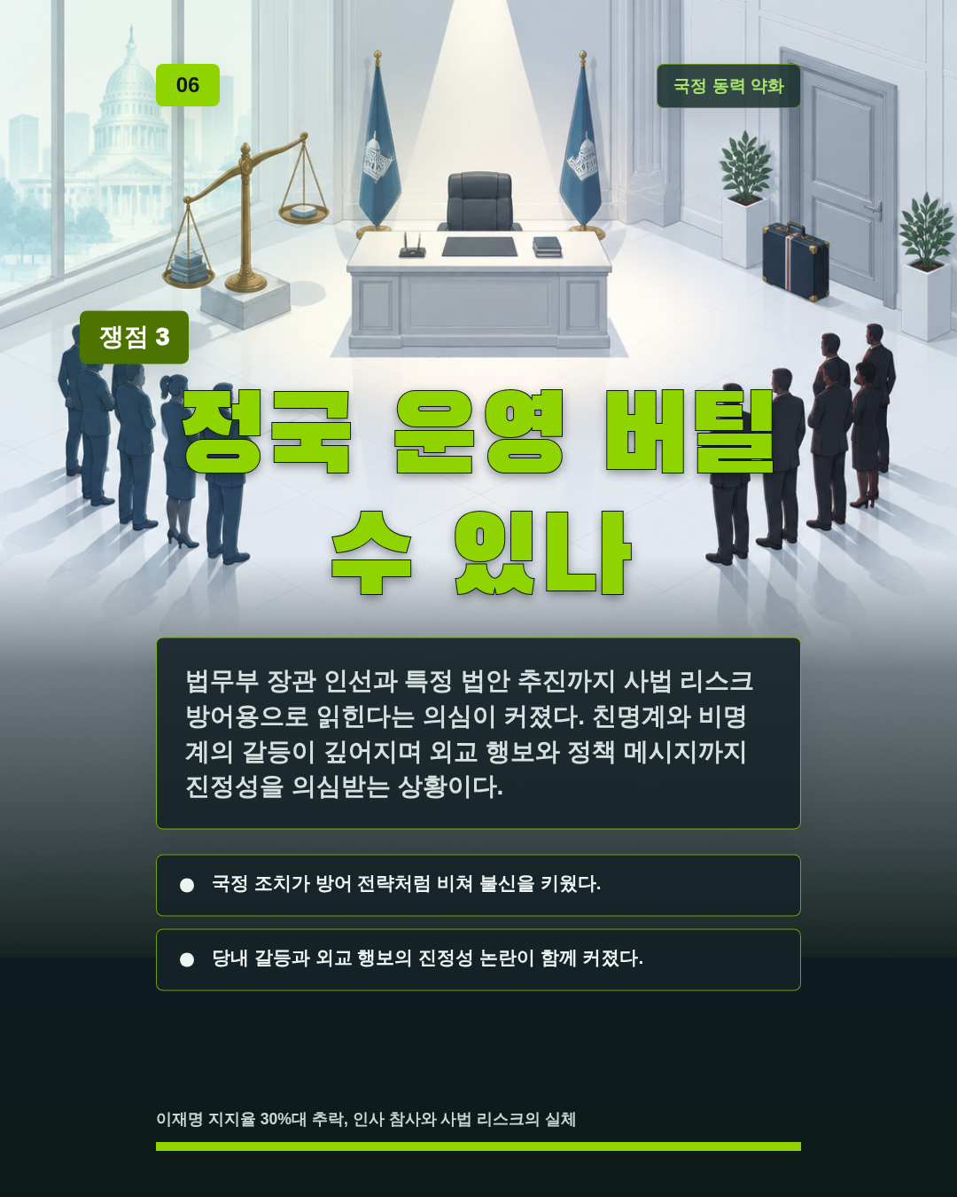 정국 운영 버틸 수 있나