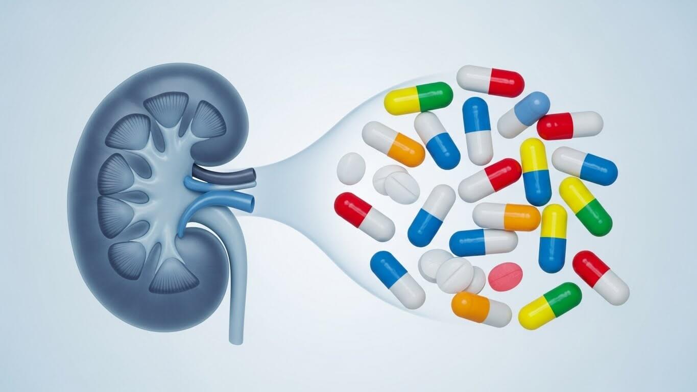 신장모형-여러종류의약