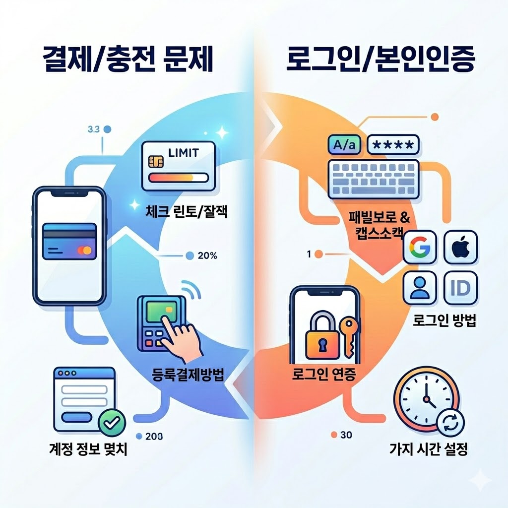 결제 충전 오류 확인