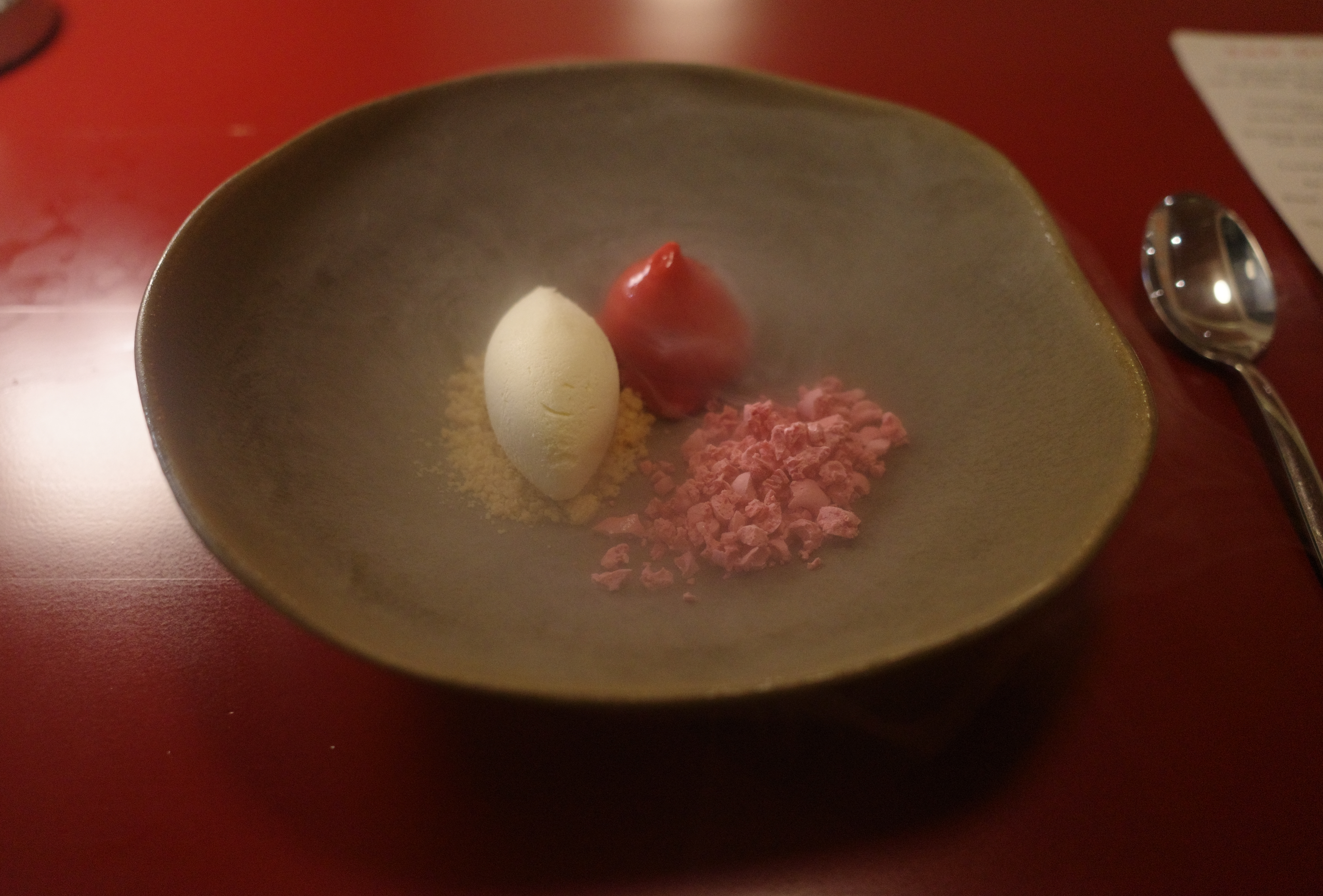 White Chocolate Mousse & Raspberry Sorbet