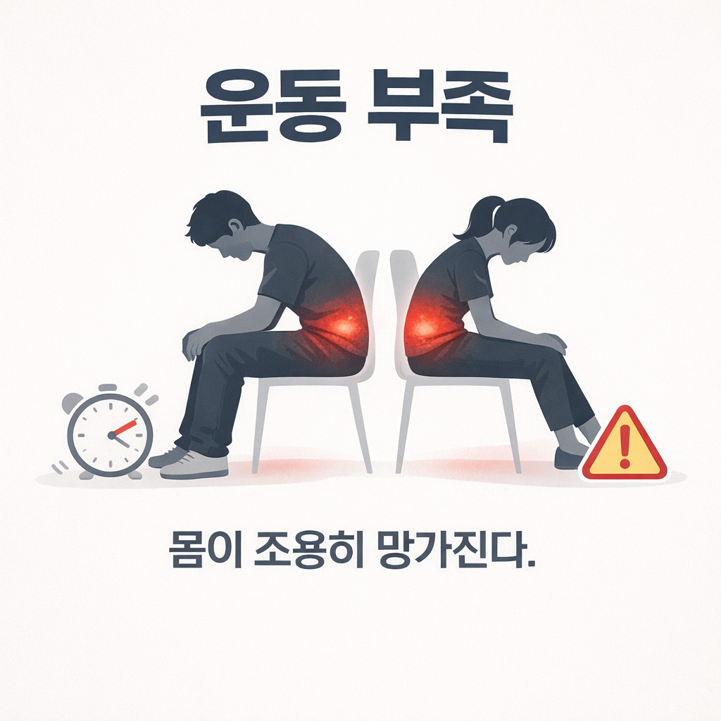 운동 부족이 주는 건강 리스크