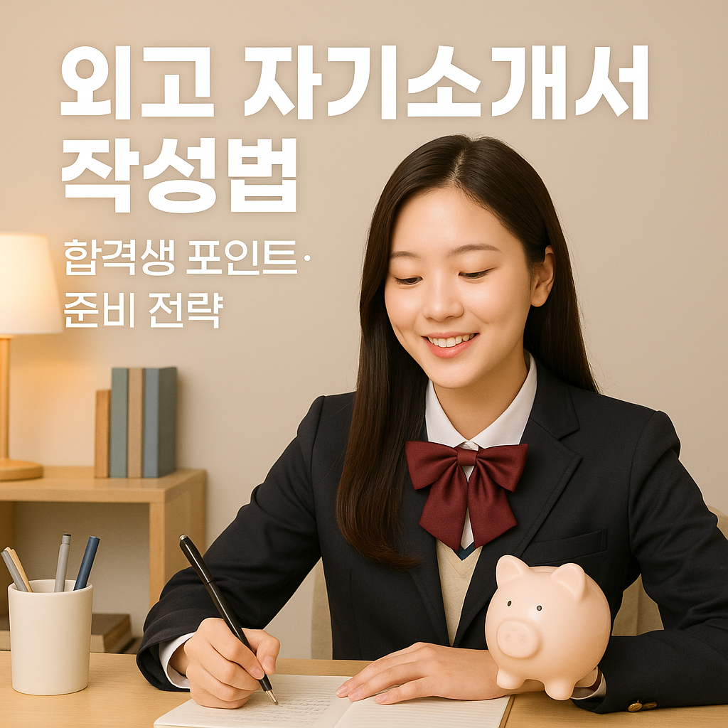 외고 자기소개서 작성법｜합격생이 강조한 포인트와 준비 전략