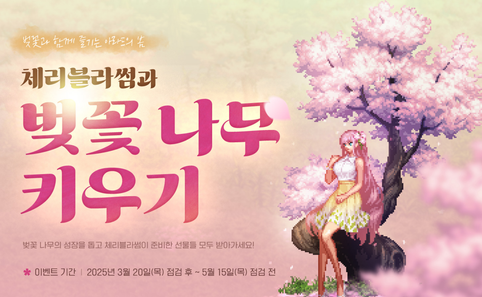 던파 던전앤파이터 체리블라썸과 벚꽃 나무 키우기