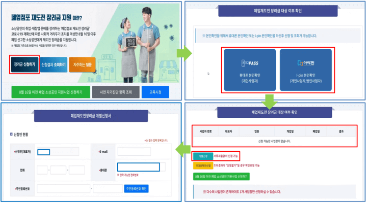 폐업점포-재도전장려금-홈페이지-장려금-신청-방법