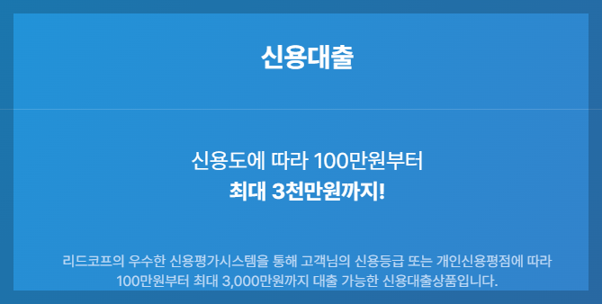 리드코프 대부대출