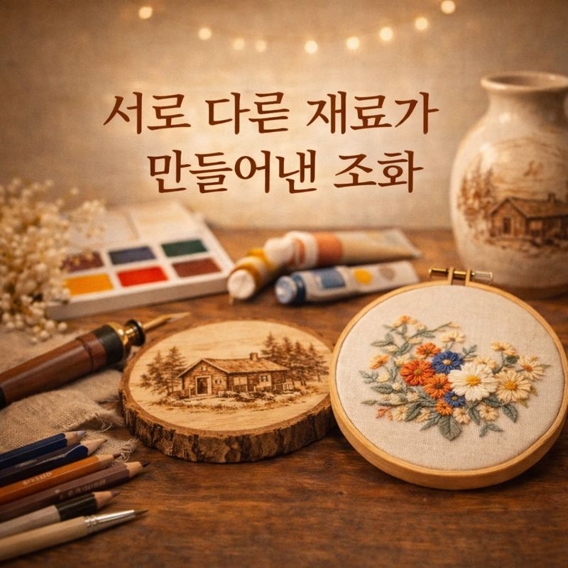 서로 다른 재료가 만들어낸 조화