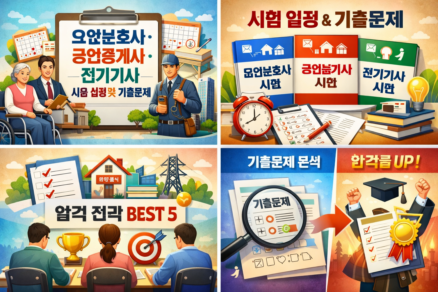요양보호사&middot;공인중개사&middot;전기기사 시험 일정 및 기출 BEST 5