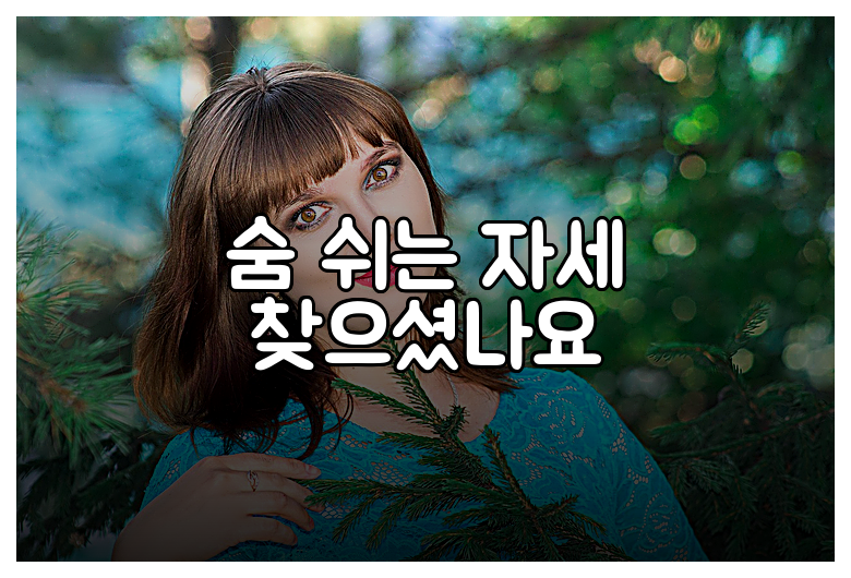 숨 쉬는 자세 찾으셨나요