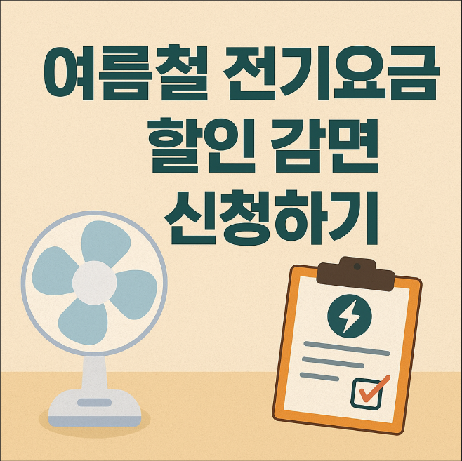 여름철 전기요금 감면 신청하기