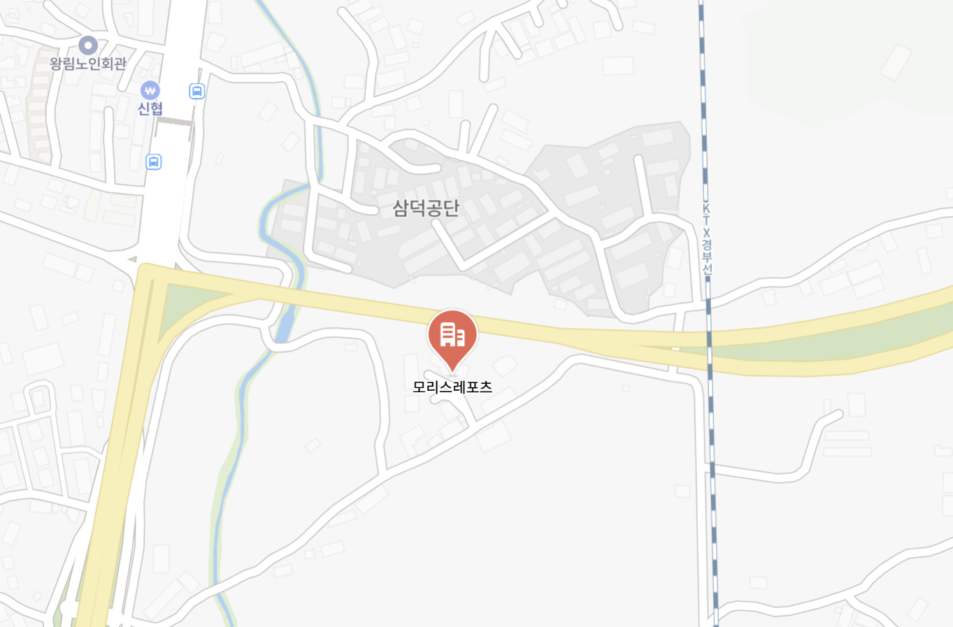 네이버 지도에서 필모리스 본사 위치 스크린샷