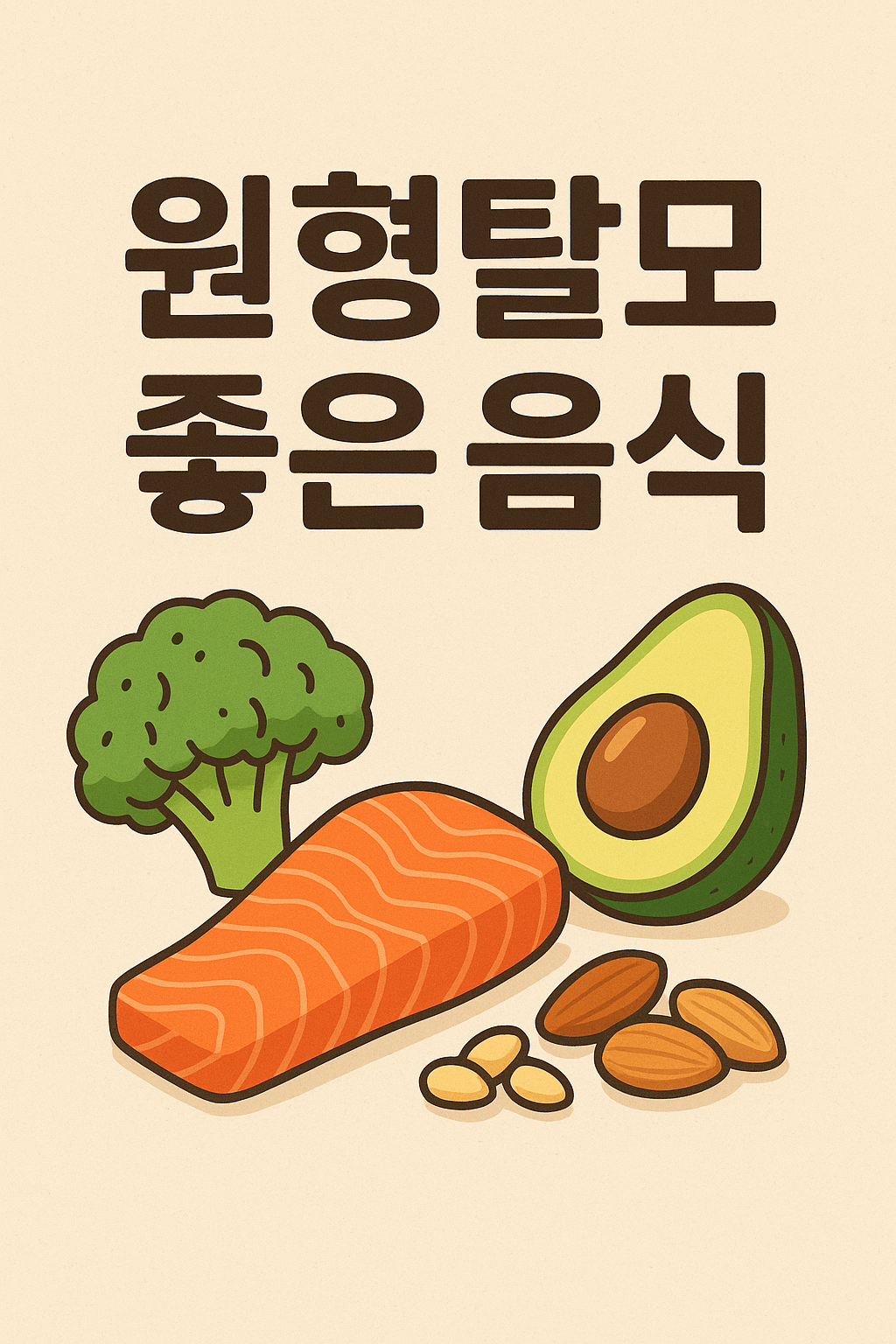 원형탈모 좋은 음식 문구 이미지