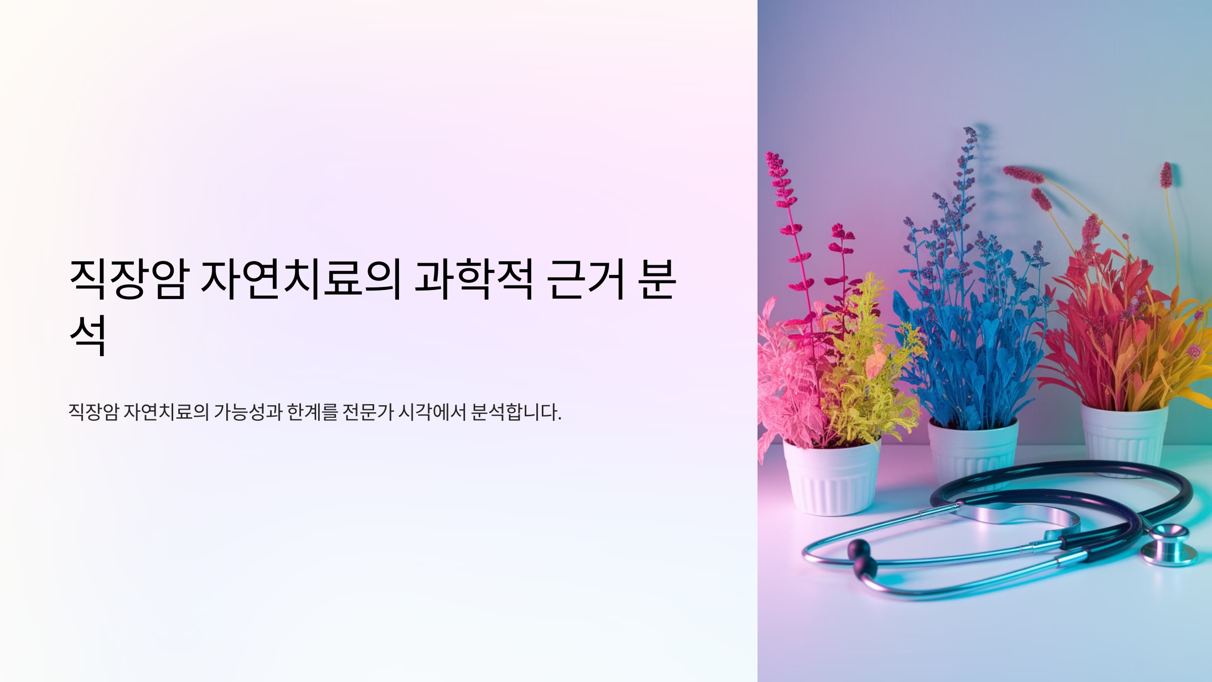 직장암 자연치료