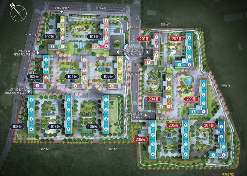 힐스테이트 초월역 단지배치도