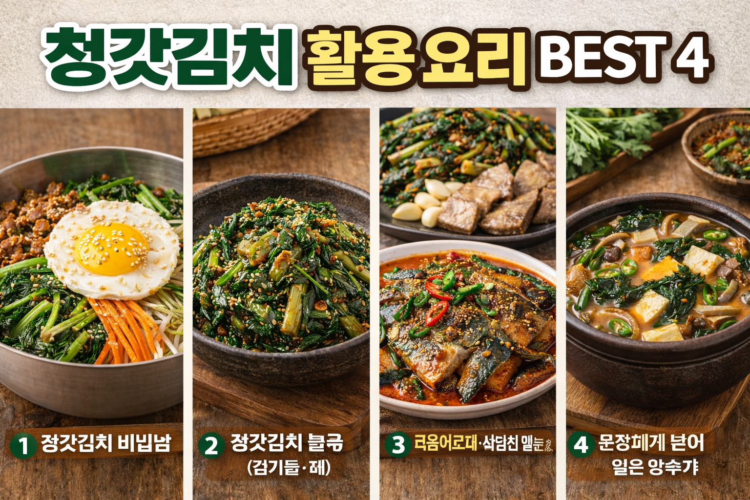 청갓김치 활용요리