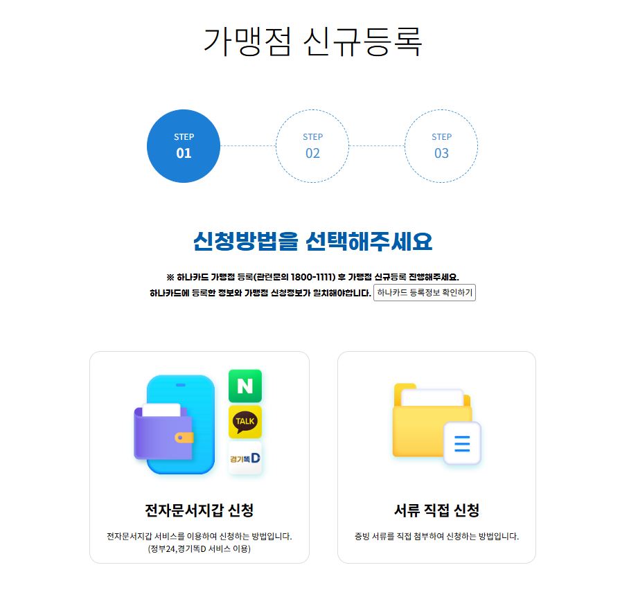 의정부사랑카드 가맹점등록 방법