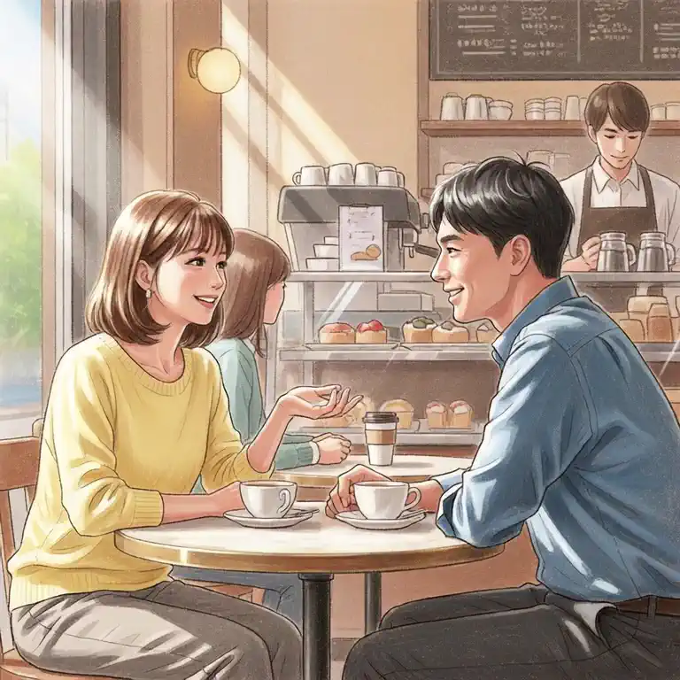 카페에서 첫 대화