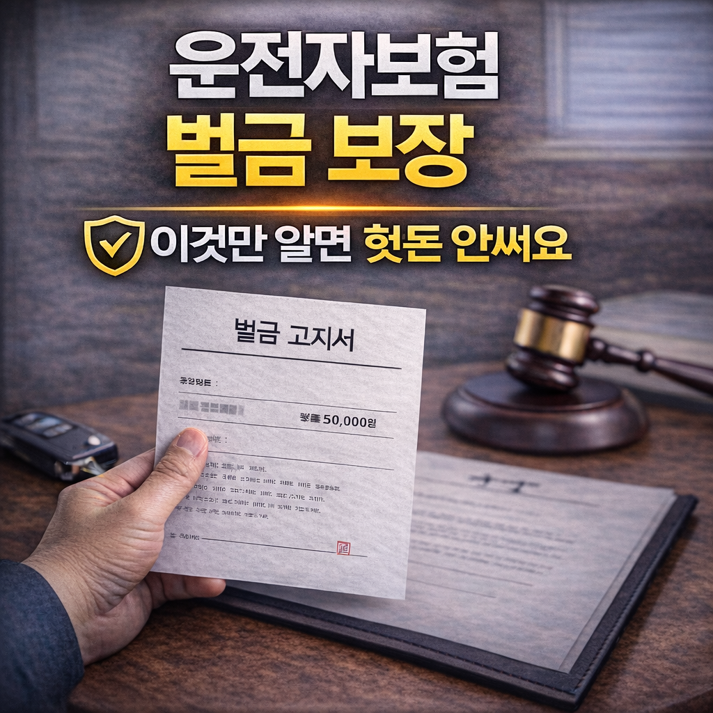 운전자보험 벌금보장, 이것만 알면 헛돈 안써요